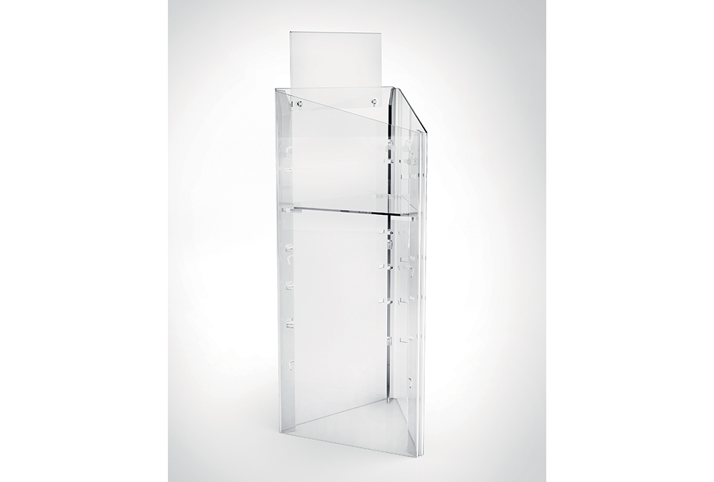 Triangle-shaped display stand