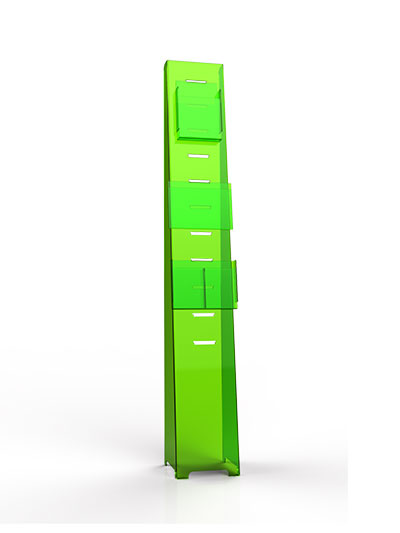 Un altro espositore a colonna in plexiglass: Spirulina
