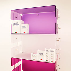 Espositore design in plexiglass