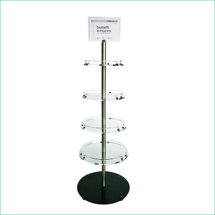 Scheda tecnica espositore in plexiglass omicron