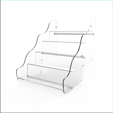 Scheda tecnica espositore in plexiglass scaletta balzo